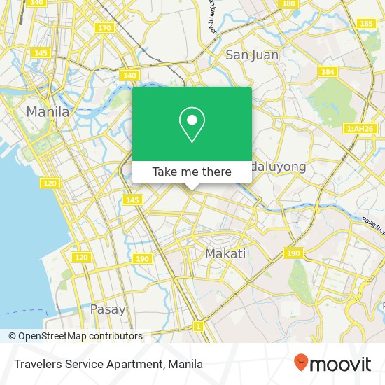 Travelers Service Apartment map