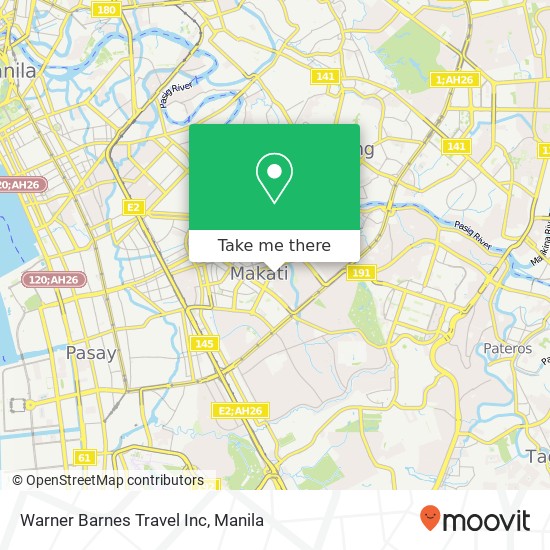 Warner Barnes Travel Inc map