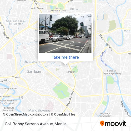 Col. Bonny Serrano Avenue map