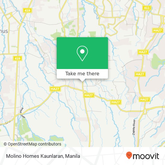 Molino Homes Kaunlaran map