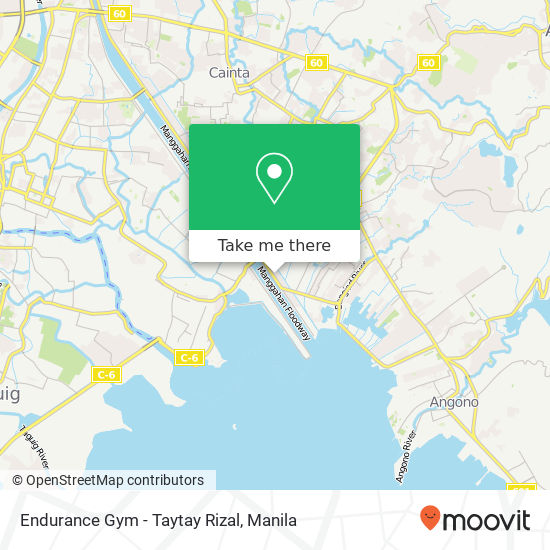 Endurance Gym - Taytay Rizal map