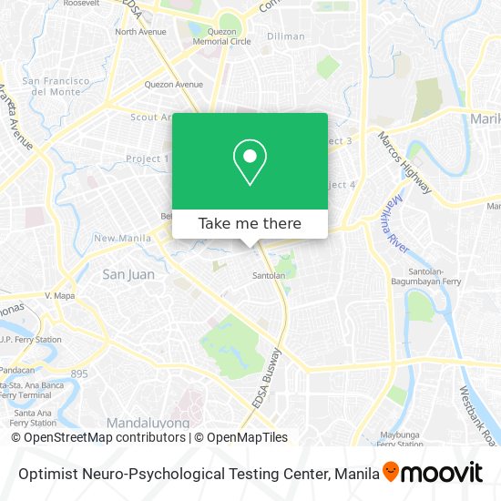 Optimist Neuro-Psychological Testing Center map