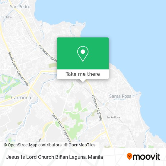 Jesus Is Lord Church Biñan Laguna map