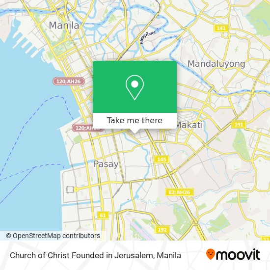 Church of Christ Founded in Jerusalem map