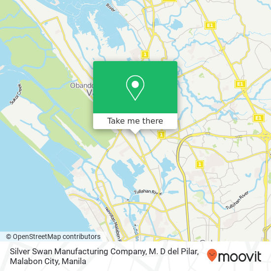 Silver Swan Manufacturing Company, M. D del Pilar, Malabon City map