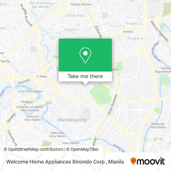 Welcome Home Appliances Binondo Corp. map