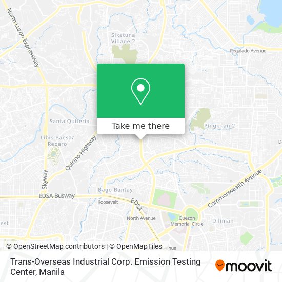 Trans-Overseas Industrial Corp. Emission Testing Center map