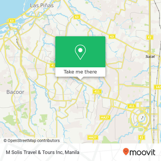 M Solis Travel & Tours Inc map