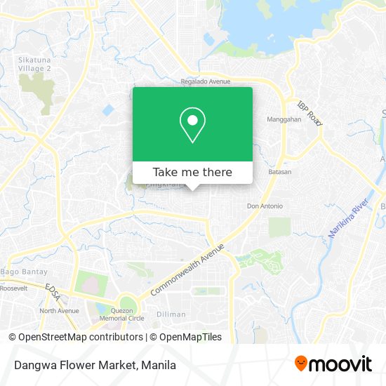 Dangwa Flower Market map