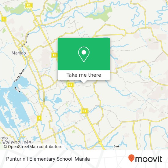 Punturin I Elementary School map