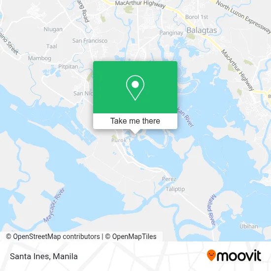 Santa Ines map