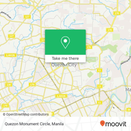 Quezon Monument Circle map