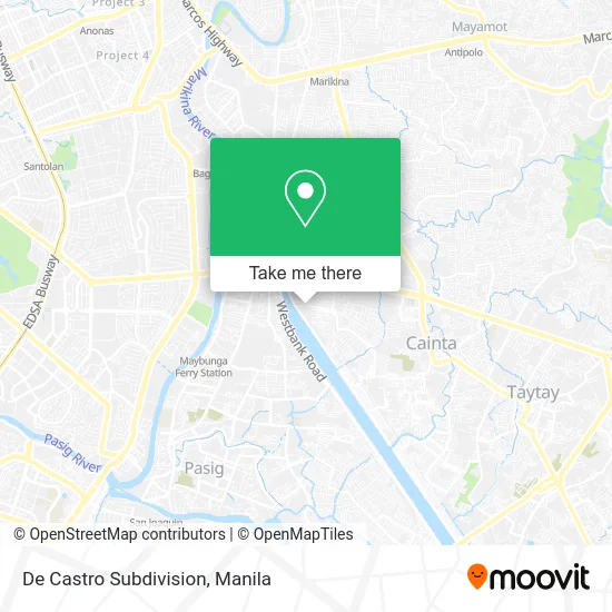De Castro Subdivision map