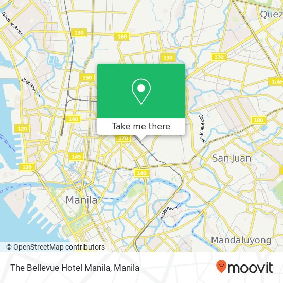 The Bellevue Hotel Manila map