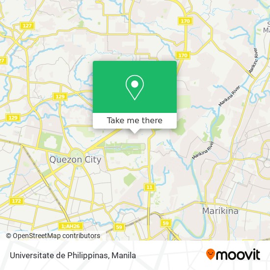 Universitate de Philippinas map