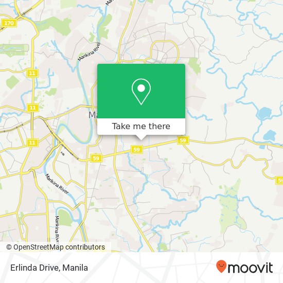 Erlinda Drive map