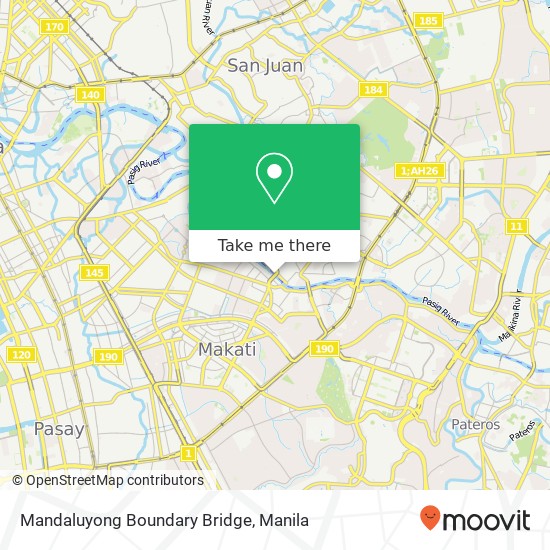 Mandaluyong Boundary Bridge map