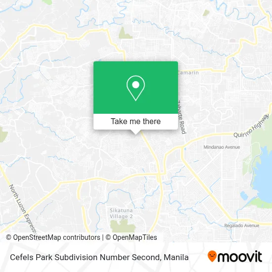 Cefels Park Subdivision Number Second map