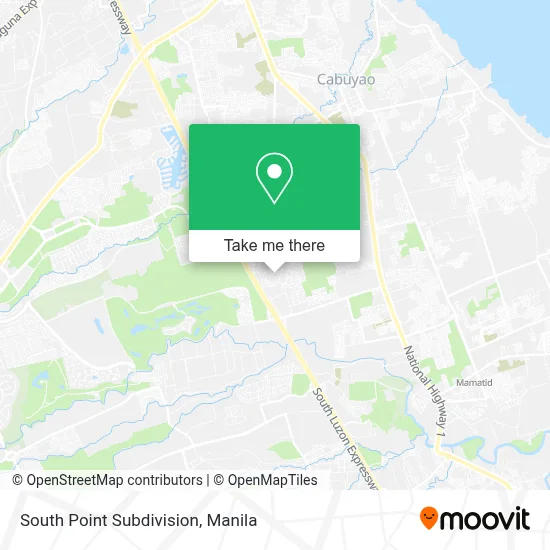 South Point Subdivision map