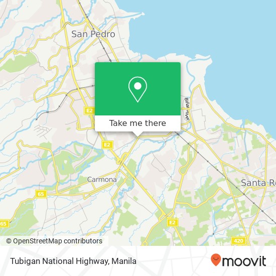 Tubigan National Highway map