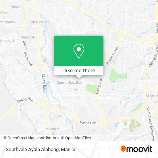 Southvale Ayala Alabang map