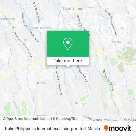 Kolin Philippines International Incorporated map