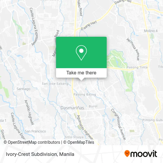 Ivory-Crest Subdivision map