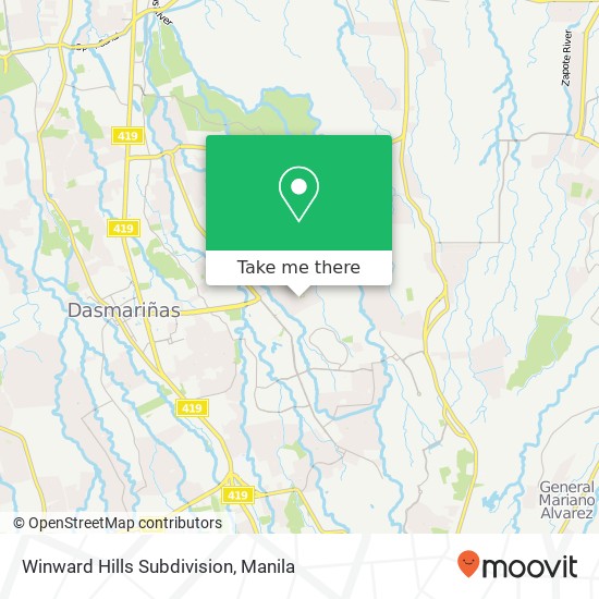 Winward Hills Subdivision map