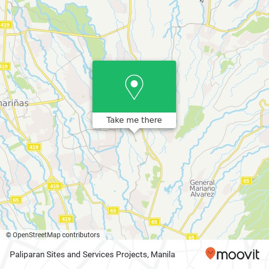 Paliparan Sites and Services Projects map