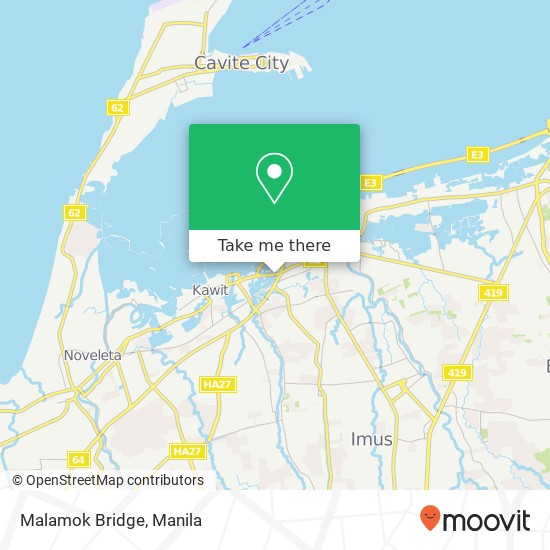 Malamok Bridge map