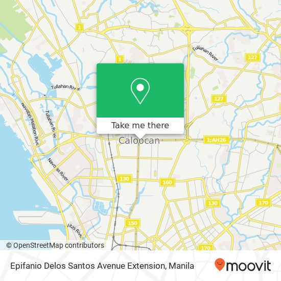 Epifanio Delos Santos Avenue Extension map
