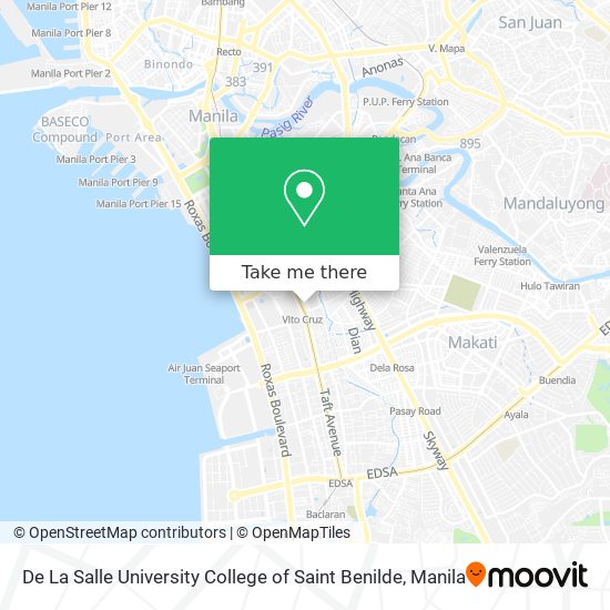 De La Salle University College of Saint Benilde map