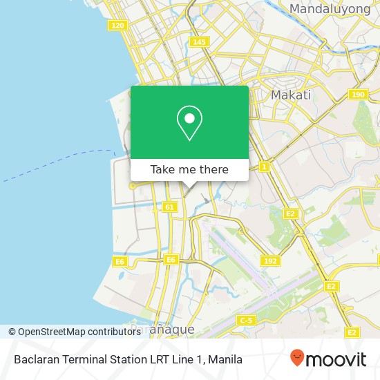 Baclaran Terminal Station LRT Line 1 map