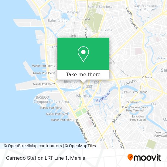 Carriedo Station LRT Line 1 map
