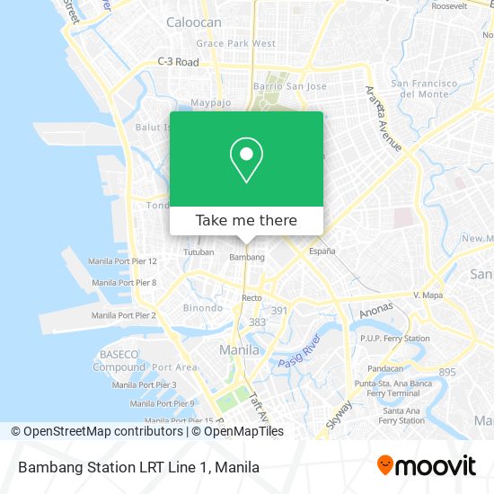Bambang Station LRT Line 1 map