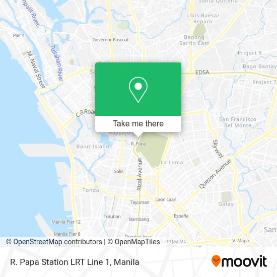 R. Papa Station LRT Line 1 map
