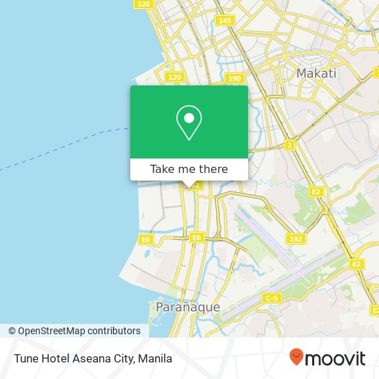 Tune Hotel Aseana City map