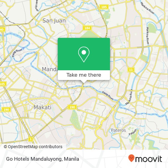 Go Hotels Mandaluyong map