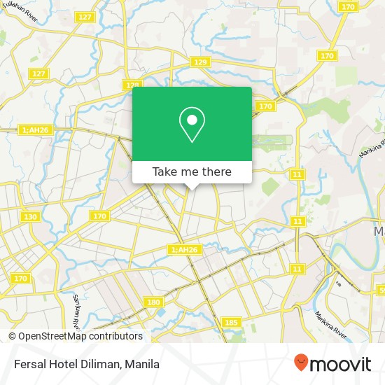 Fersal Hotel Diliman map