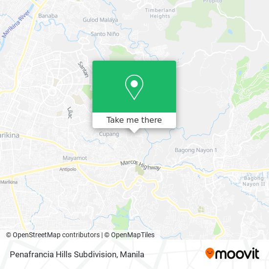 Penafrancia Hills Subdivision map