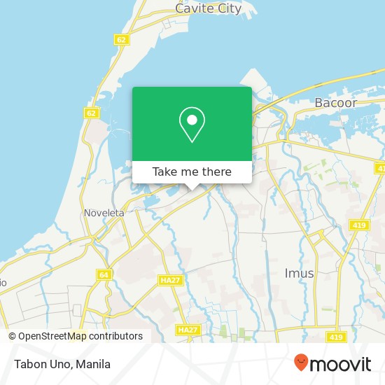Tabon Uno map
