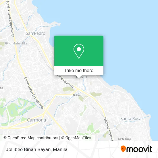 Jollibee Binan Bayan map