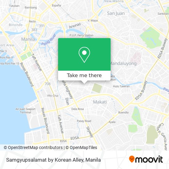 Samgyupsalamat by Korean Alley map