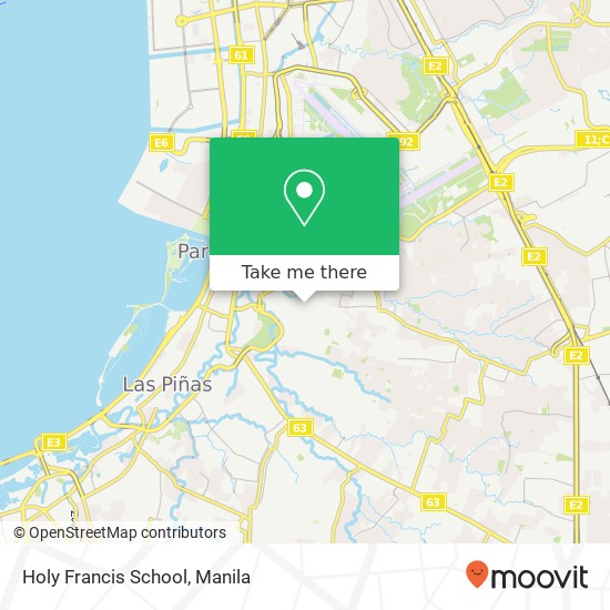 Holy Francis School map