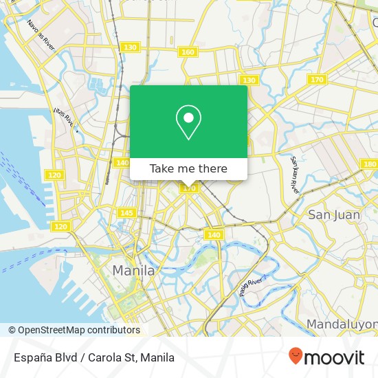 España Blvd / Carola St map