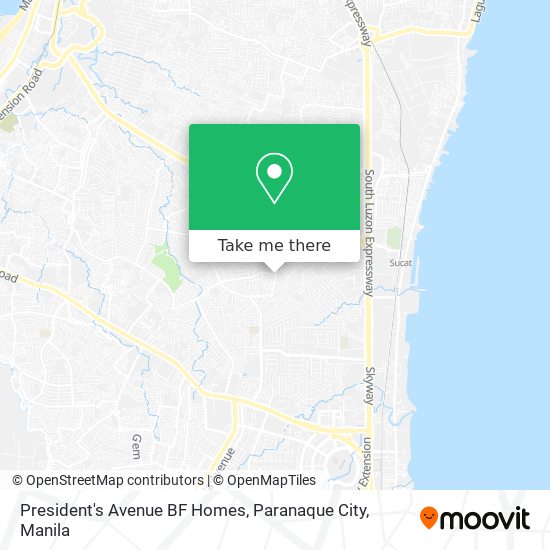 President's Avenue BF Homes, Paranaque City map