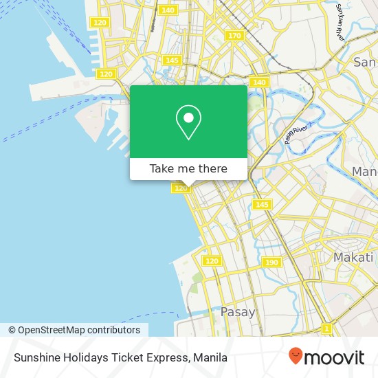 Sunshine Holidays Ticket Express map