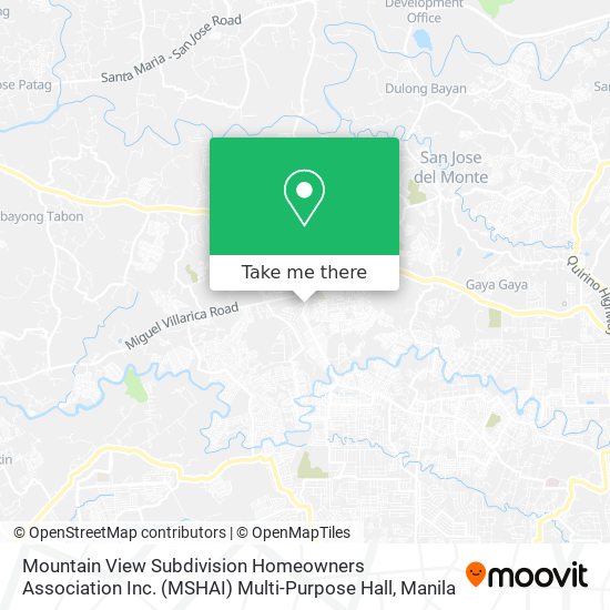 Mountain View Subdivision Homeowners Association Inc. (MSHAI) Multi-Purpose Hall map
