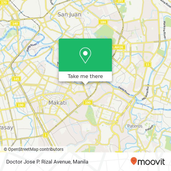 Doctor Jose P. Rizal Avenue map