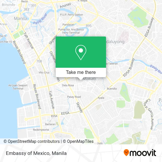 Embassy of Mexico map